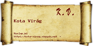Kota Virág névjegykártya