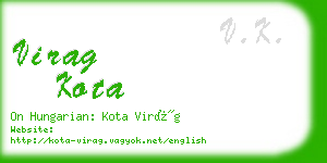 virag kota business card